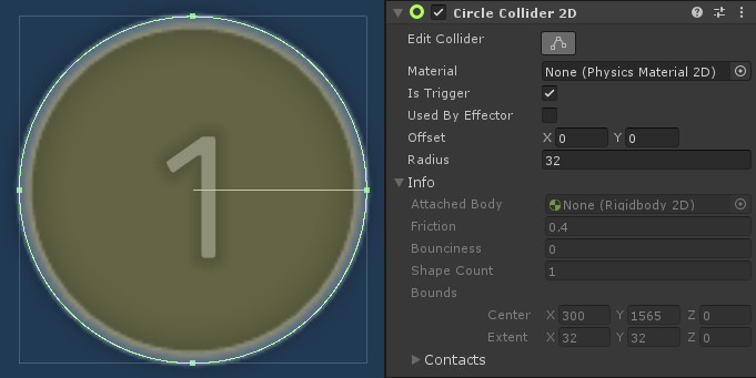 Hit Circle Collider2D