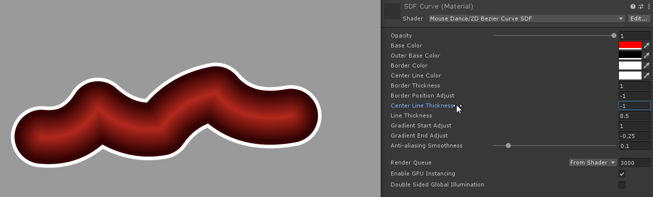 SDF Curve Center Line