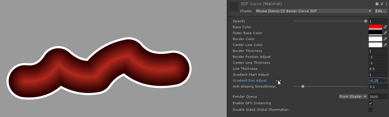 SDF Curve Gradient End