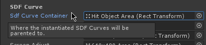 SDF Curve Container